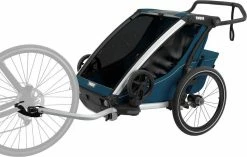 Thule Chariot Cross 2-Seat Multisport Bike Trailer - Majolica Blue for Racks & Baskets -Bags & Luggage shop 10202023 2