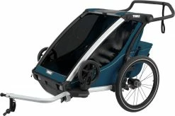 Thule Chariot Cross 2-Seat Multisport Bike Trailer - Majolica Blue for Racks & Baskets