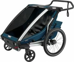 Thule Chariot Cross 2-Seat Multisport Bike Trailer - Majolica Blue for Racks & Baskets -Bags & Luggage shop 10202023 3