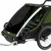 Thule Chariot Cab 2-Seat Multisport Bike Trailer - Cypress Green for Racks & Baskets