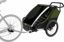 Thule Chariot Cab 2-Seat Multisport Bike Trailer - Cypress Green for Racks & Baskets -Bags & Luggage shop 10204021AU 2