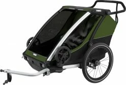 Thule Chariot Cab 2-Seat Multisport Bike Trailer - Cypress Green for Racks & Baskets