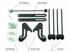 Old Man Mountain Front Fit Kit - 9x100mm QR Skewer (SETQRF) for Racks & Baskets -Bags & Luggage shop 105270 1