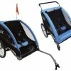 Pacific Deluxe 2 In 1 Trailer/Stroller - 2 Child - Black/Blue for Racks & Baskets
